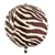 Ballon Aluminium Hélium Rond Motif Zèbre   Ø 75 cm