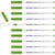 Lot de 10 feutres textiles permanents - EDDING - Vert clair - Pointe fine 1 mm