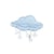 Ecusson météo franges nuage 4cm x 3,5cm