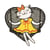 Ecusson thermocollant chatte 5x5cm