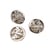 Lot de 3 boutons ronds abeille à queue alliage 10mm argent