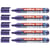 Lot de 5 marqueurs pour tableaux blancs EDDING - Pointe biseautée 1-5 mm - Violet