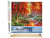 Peinture par Numéro Figured'Art - Rivière d'Automne et barque - Kit de Loisir Créatif DIY Numéro d'Art Complet - 40x50cm toile roulée + châssis en bois à monter