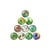 10 cabochons rond en verre assorties 25 mm PAON