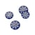 Bouton 2 trous flocon bleu marine
