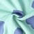 Tissu Jersey Coton coeurs Léane Bleus sur fond Vert menthe - Au mètre