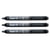 Lot de 3 marqueurs permanents rétractables - PENTEL - Pointe ogive fine 1,0 mm - Noir