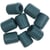 8 Perles cylindriques - bois pétrole - 20 mm