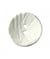 Carte de 1 bouton rond imitation bois 2 trous 30mm - Prym Blanc