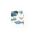 Ocean Creatures Clixo - Jeu de construction phosphorescent, magnétique, flexible, durable et imaginatif – 24 pièces – dès 6 ans