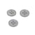 Lot de 3 boutons ronds coquillage 4 trous 11mm gris cendre