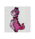 Ecusson thermocollant dinosaure rose 6cm