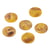 Bouton imitation pierre bronze cognac 15mm