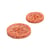 Lot de 3 boutons écorces de riz orange rouille