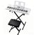 Piano numérique - LALAHO - 61 touches - Kit complet support & tabouret - MIDI USB - Blanc
