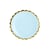 6 Petites Assiettes - Baby Bleu/Or