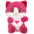 Peluche - Peluche Chat rose framboise "Cutydoos Love" - 13 cm