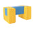 3 blocs en mousse jaune bleu - Velinda