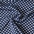 Tissu Mousseline lourde Koshibo pois blanc sur fond Bleu marine