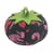 Tomates porte épingles arabesques rouges et roses sur fonds noir 8cm