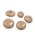Bouton cuir véritable beige