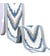 Bobine 24m galon jacquard chevrons 58mm bleu