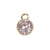 Mini - pendent. en métal strass rond, ø7mm, or, 2 pces