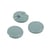 Lot de 3 boutons rond simple vert de gris 18mm