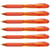 Lot de 6 Stylos Bille Rétractables PENTEL WOW BK440 - Orange - Pointe moyenne