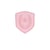 Ecusson thermocollant blason étoile sur laurier rose 4x3,5cm
