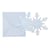 8 Invitations Flocons Bleu Glacier