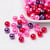 Perles ronde en verre nacré en mélange coloris assortis 6 mm Lot E
