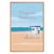 Tableau mural encadré illustration plage Narbonne 65x97 cm