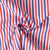 Tissu Coton imprimé Rayé bleu, blanc, rouge sur fond Blanc