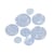Bouton ronds 4 trous bleu ciel
