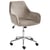 Chaise de Bureau Taupe en Velours Pivotante Assise et Dossier Hauteur Réglable Style Moderne