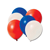Ballons - A gonfler - Bleu, blanc, rouge - Sachet de 24 - Supporteur - Fête