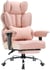 Chaise de bureau ergonomique - COMHOMA - Cuir PU rose repose-pieds