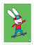 Affiche 30 x 40 cm - Simon SUper rabbit skating - Simon Super Rabbit