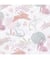 Tissu enfant matelassé lièvres et lapins de 135 cm de largeur Blanc vendu par 50 cm