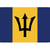 Tapis de souris drapeau Barbade 27 x 19 cm