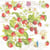 Lot de 4 serviettes en papier découpage collage 33 cm ROMANTIQUE FRAISIER