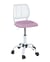 Chaise de bureau enfant pivotante réglable SAWI blanc rose