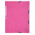 Chemise 3 rabats à élastiques carte lustrée 400g/m2 - A4 - Rose - x 25 - Exacompta