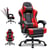 Fauteuil gaming ergonomique - GTPLAYER - avec repose-pieds escamotable noir/rouge