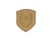 Ecusson thermocollant blason étoile sur laurier beige 4x3,5cm
