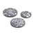 Lot de 3 boutons rond plastique recyclé 2 trous gris cendre