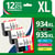 123CONSOMMABLES - 934XL 935XL - Cartouches d'encre Compatible pour HP 934 XL 935 XL pour HP Officejet Pro 6230 6830 Officejet 6820 (pack de 12) - 123CONSOMMABLES