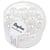 Perles en verre mi transparente Renaissance 8 mm 25 pièces - blanc neige