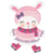 Ecusson thermocollant lapin en patins à glace 5,5 cm x 4 cm